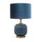 Blue Glass Transitional Table Lamp, 20" x 13" x 13"